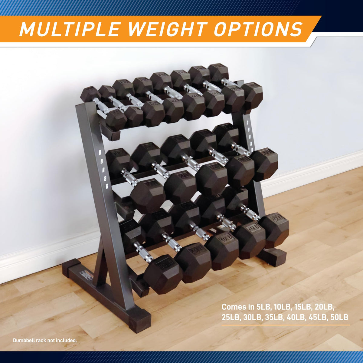 Rubber Hex Dumbbell D960