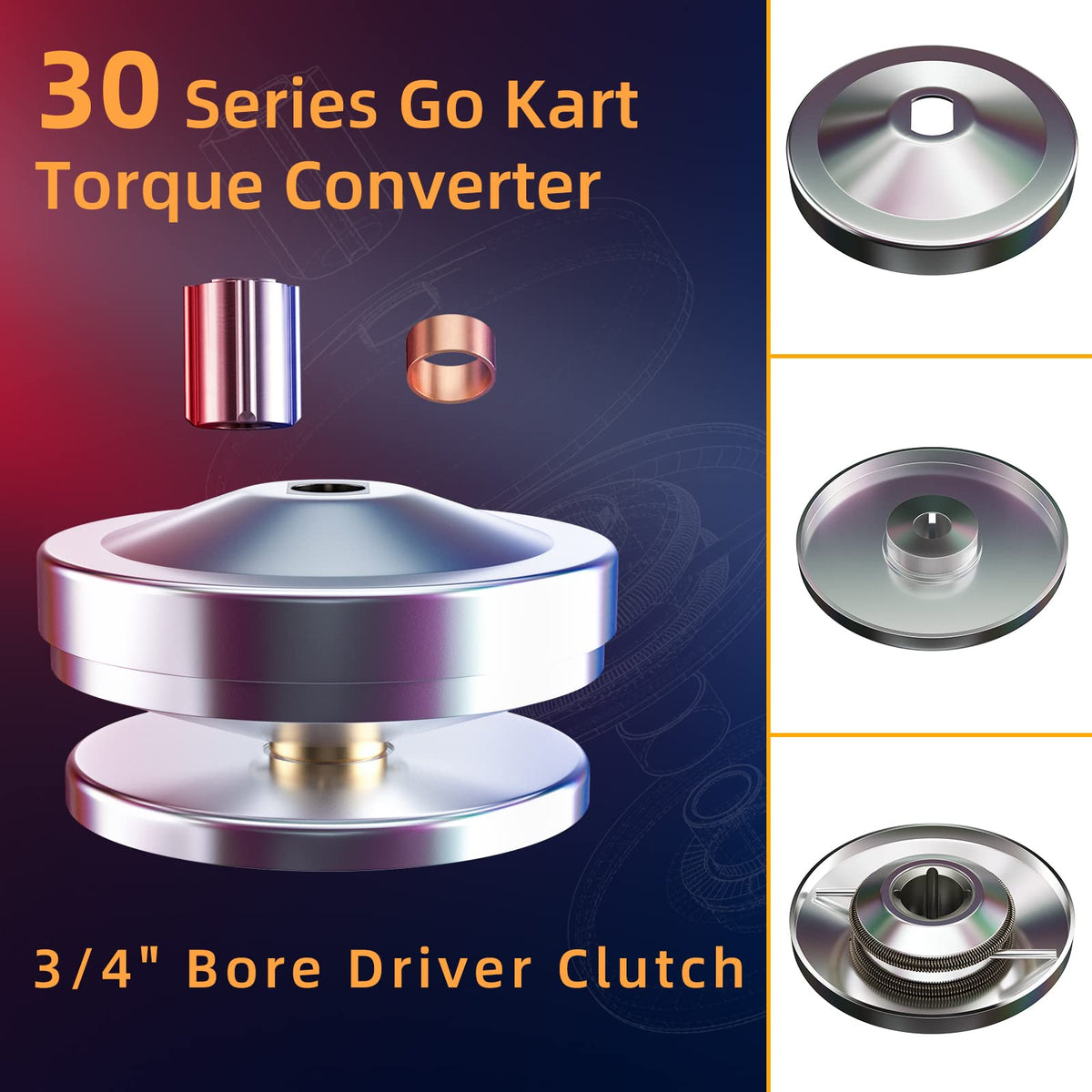3/4 Bore 6.5 HP Torque Converter Kit B35818