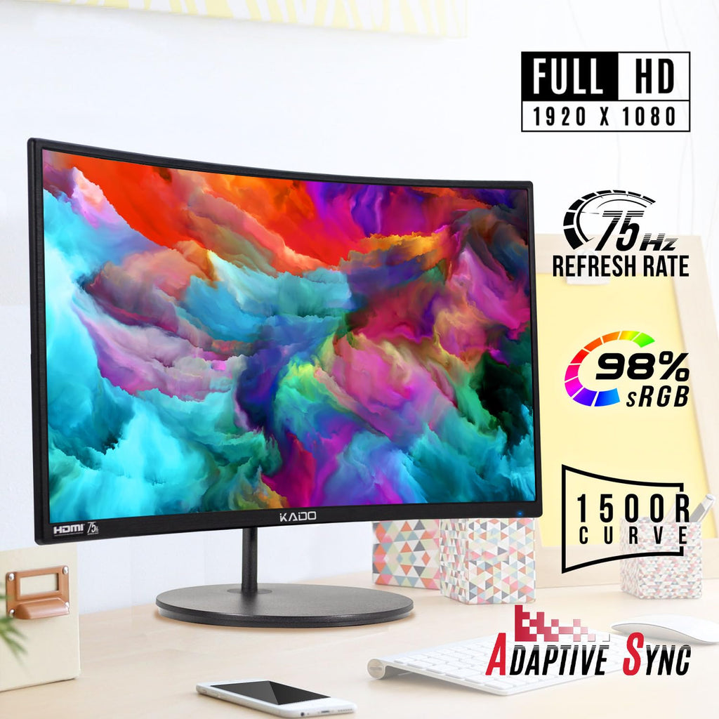 24" Curved 75Hz Computer Monitor 2-Pack R736