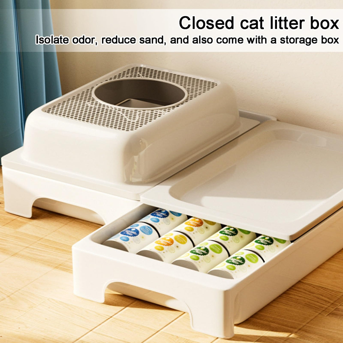4-Tier Metal Cat Cage with Litter Box and Hammock M6313