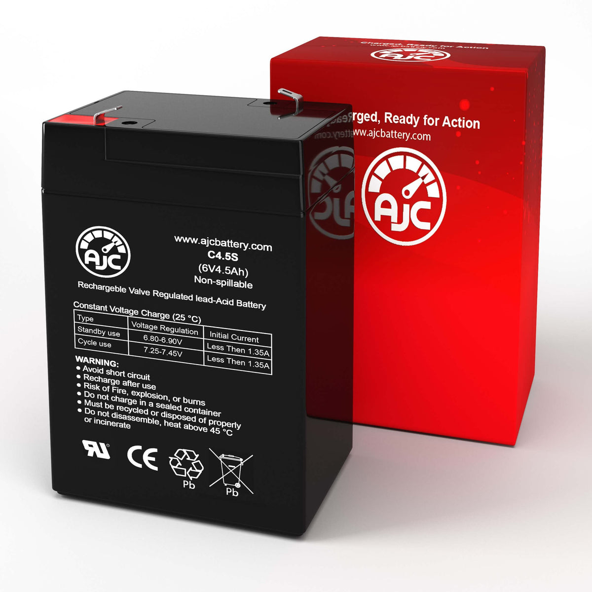 6V 4.5Ah Sealed Lead Acid Battery B1234