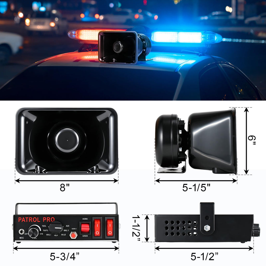 Police Siren PA System with Handheld Mic P41424