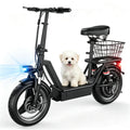 Electric Scooter with Seat, 25 MPH, 350W Motor, 15.5 Miles Range, 48V Battery, 14" Foldable O39349