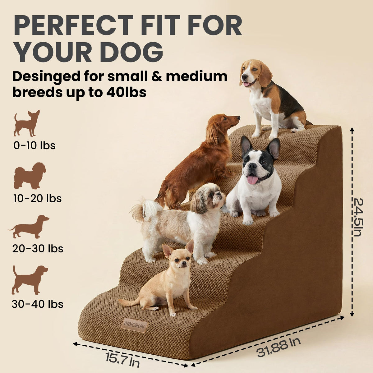 Dog Stairs for High Beds W675