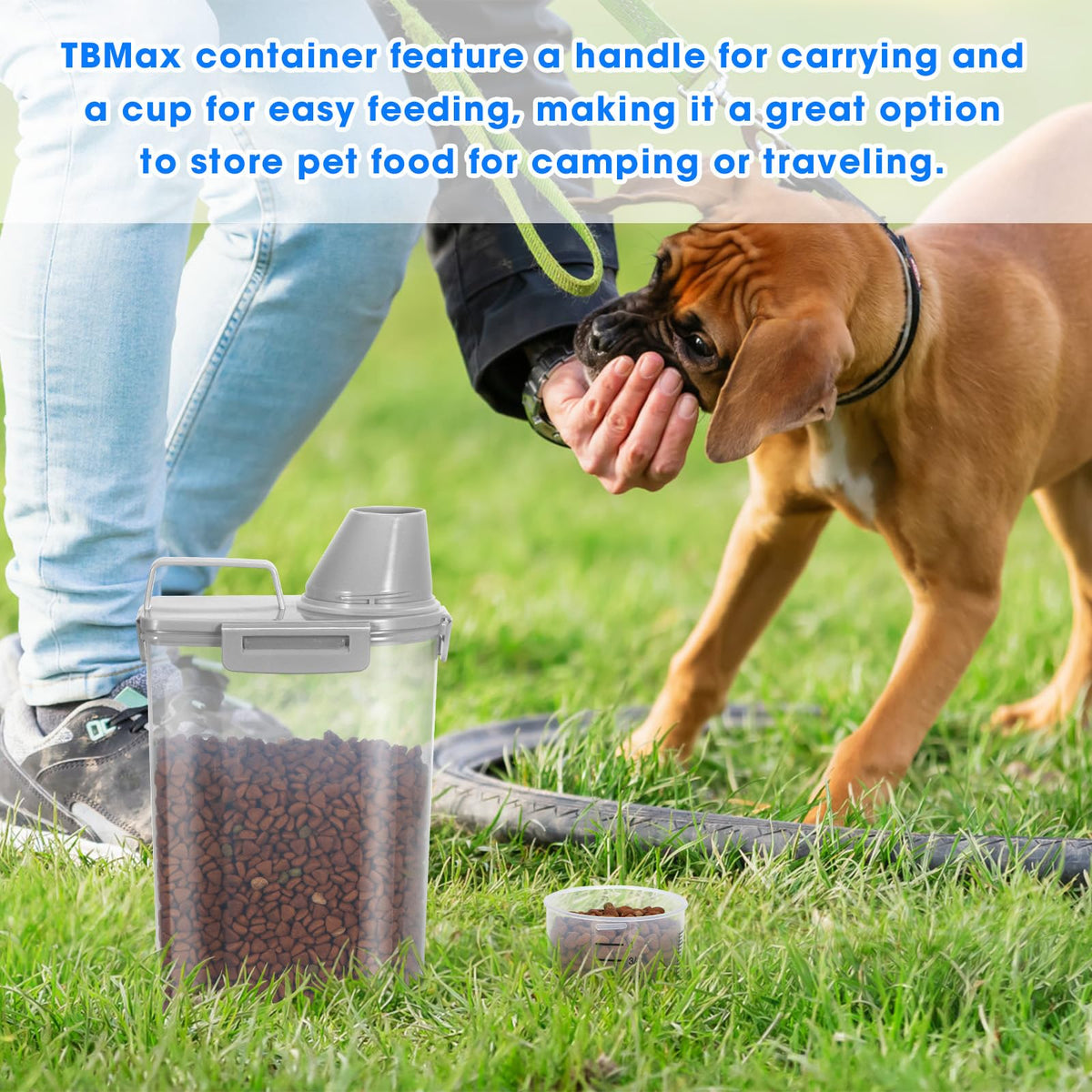 2 Pack Airtight Pet Food Storage Containers with Spout Q183