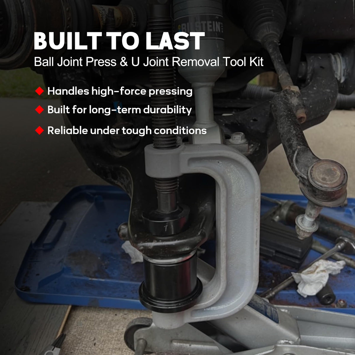 Heavy Duty Ball Joint Press & U Joint Removal Tool Kit with 4WD Adapters S283735
