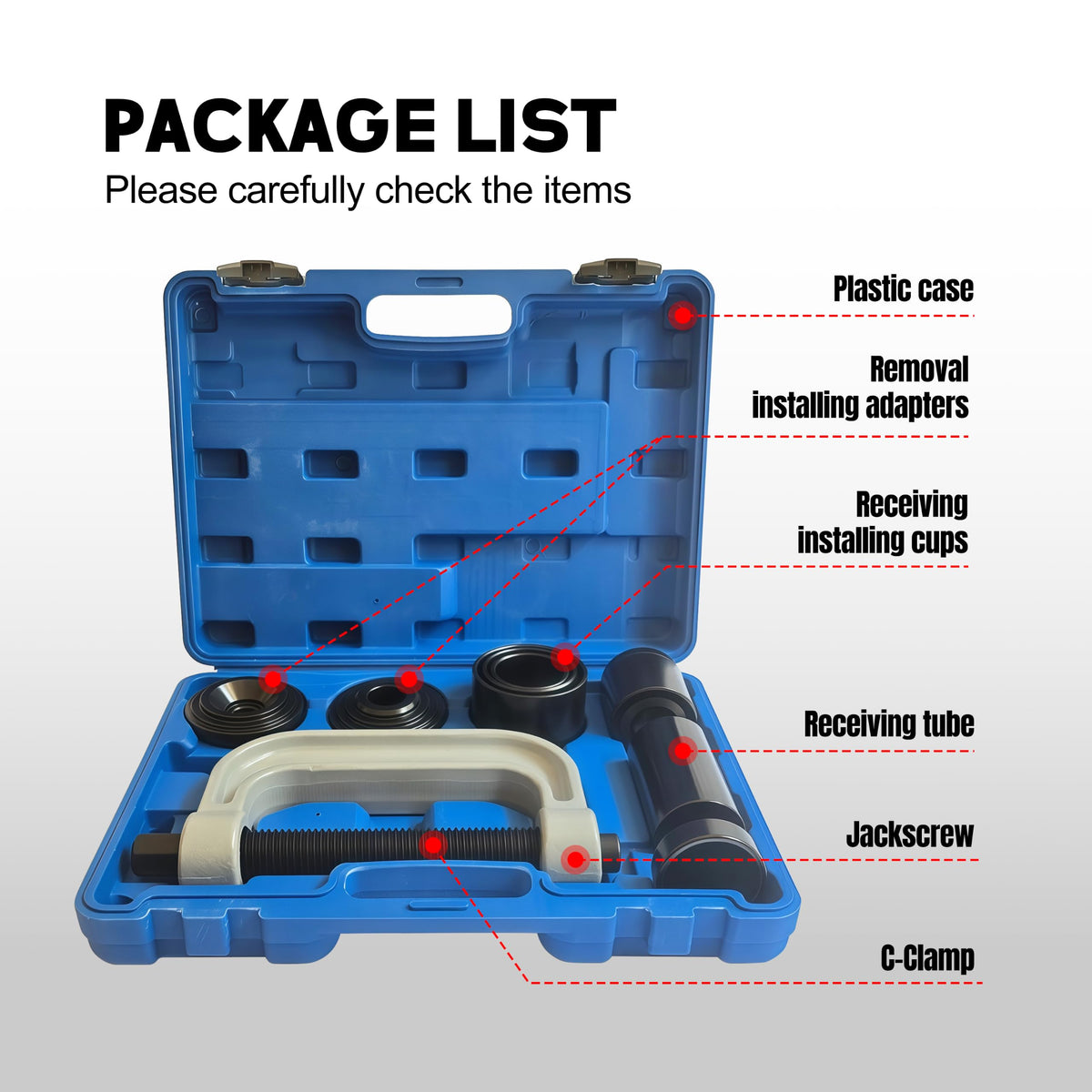 Heavy Duty Ball Joint Press & U Joint Removal Tool Kit with 4WD Adapters S283735