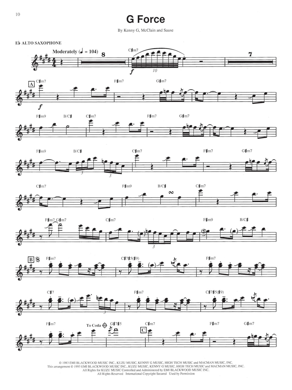 Saxophone Sheet Music Book M35811