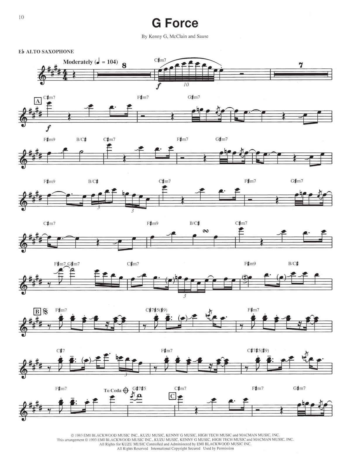 Saxophone Sheet Music Book M35811
