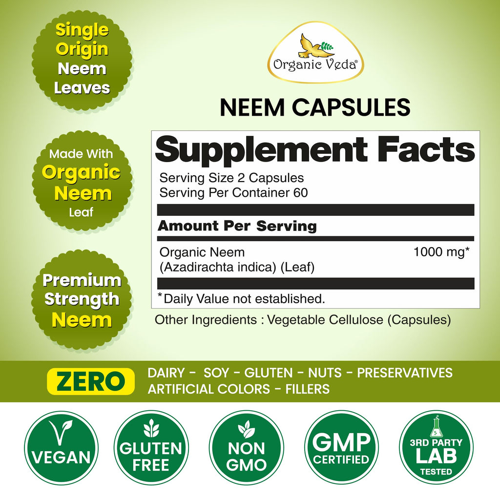 Neem Capsules 120 Vegan Capsules H55413