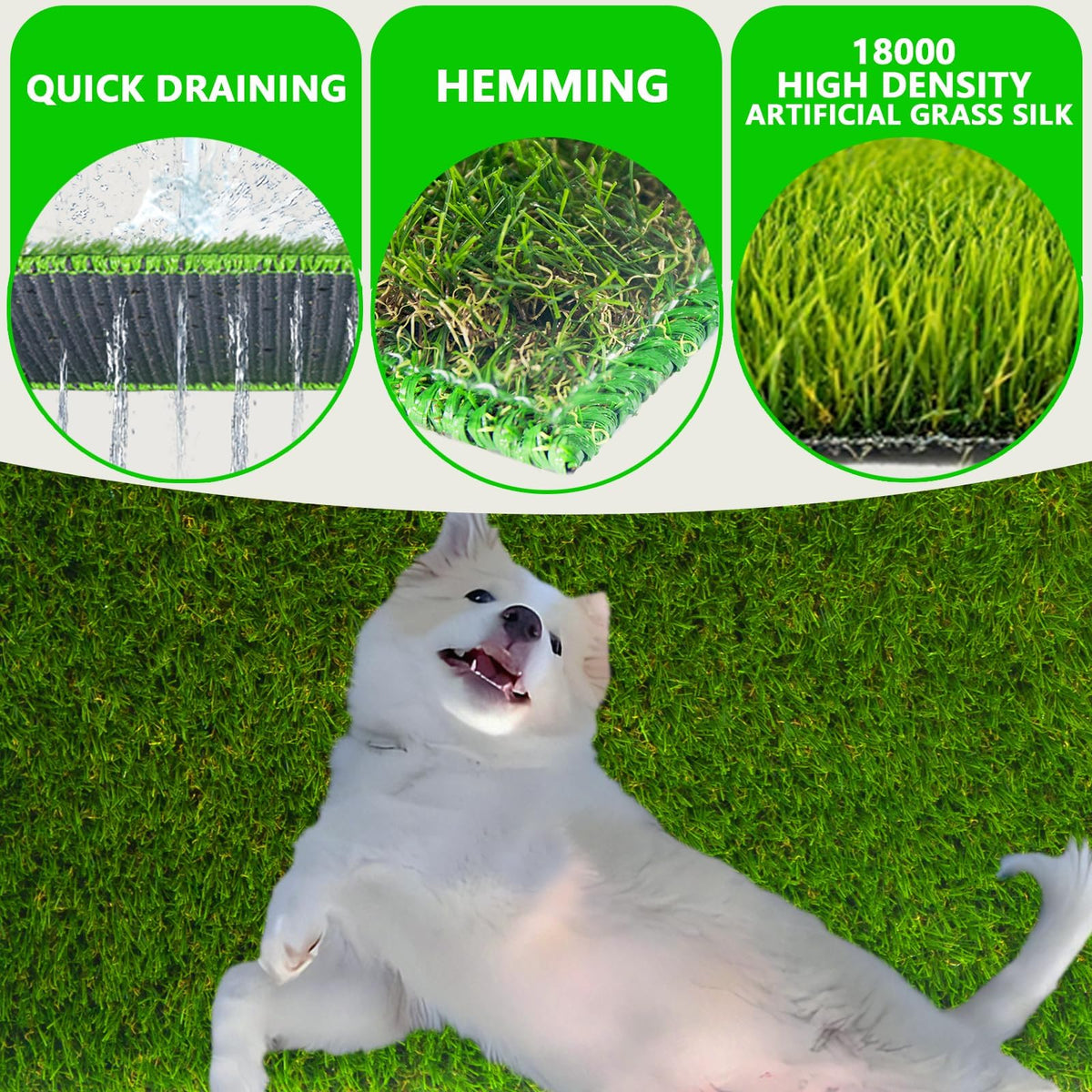 Reusable Artificial Grass Dog Loo System with Tray and Pee Pads, 35x23in C982