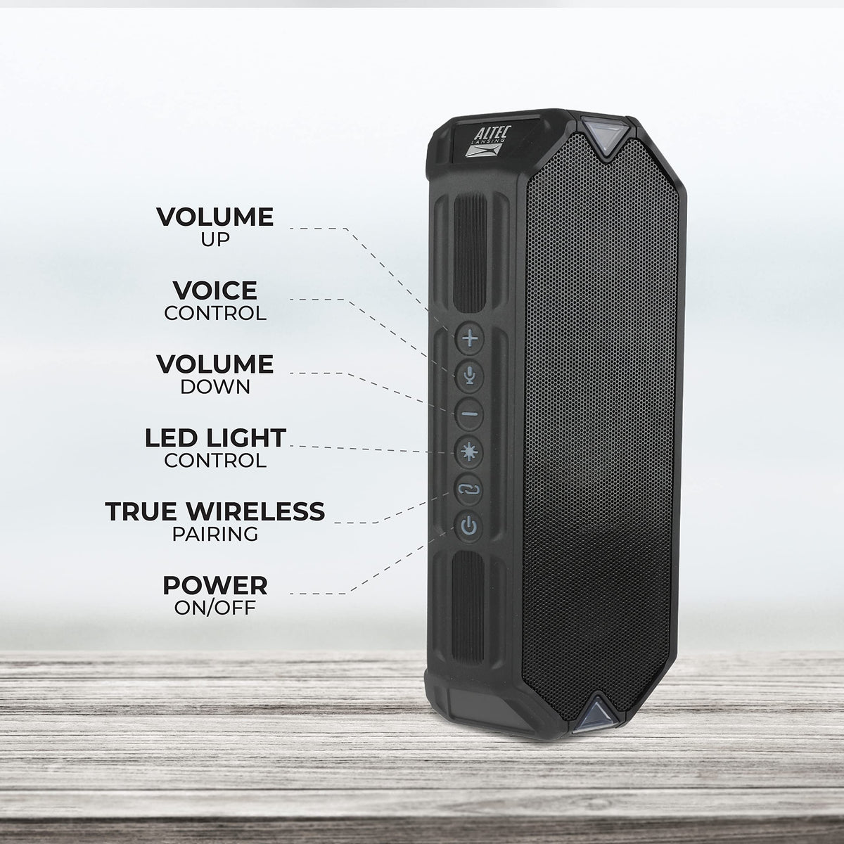 Black Waterproof Portable Bluetooth Speaker Y534081