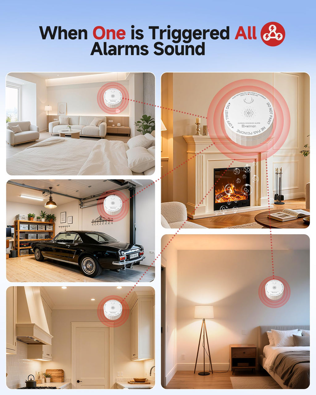 Carbon Monoxide Detectors 3-Pack with Gateway J3357