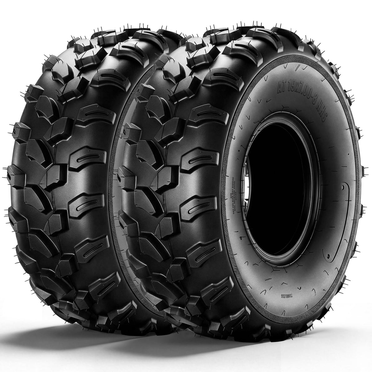 Set of 2 19x7-8 6 Ply Tubeless ATV Tires L241530