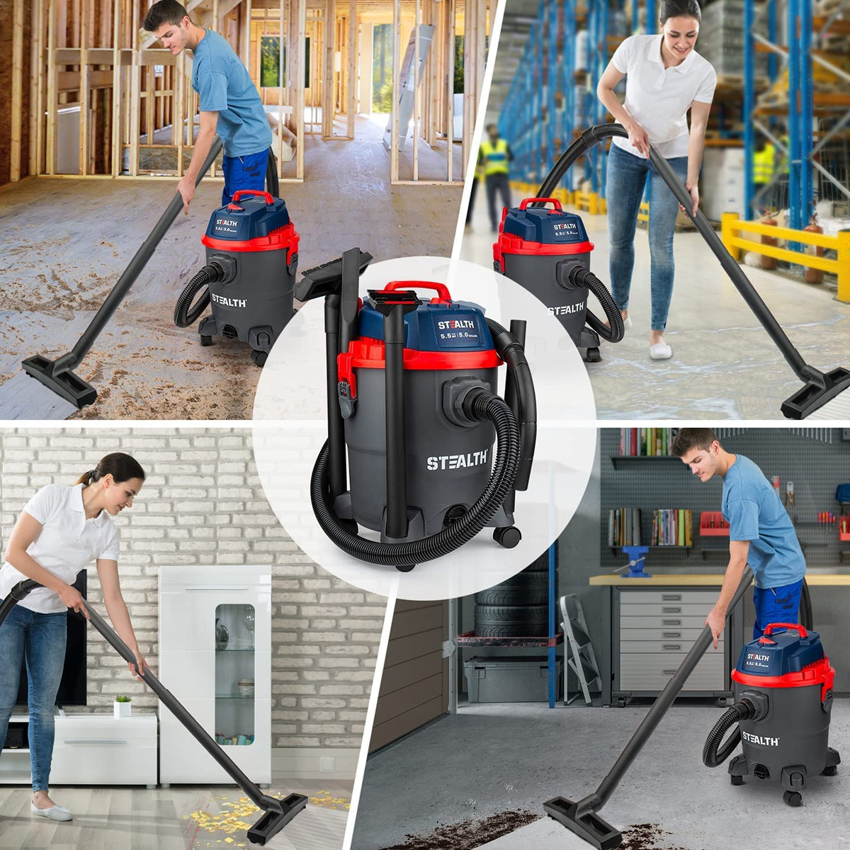 5 Gallon 5.5 Peak HP Wet/Dry Shop Vacuum with Blower Q266