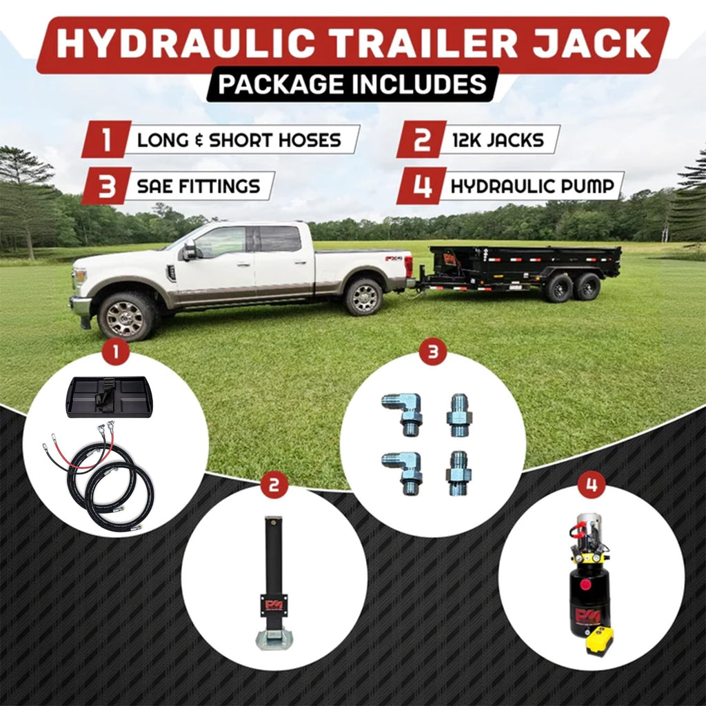 Hydraulic Trailer Jack 12,000 lb Double Acting Bolt On Z217
