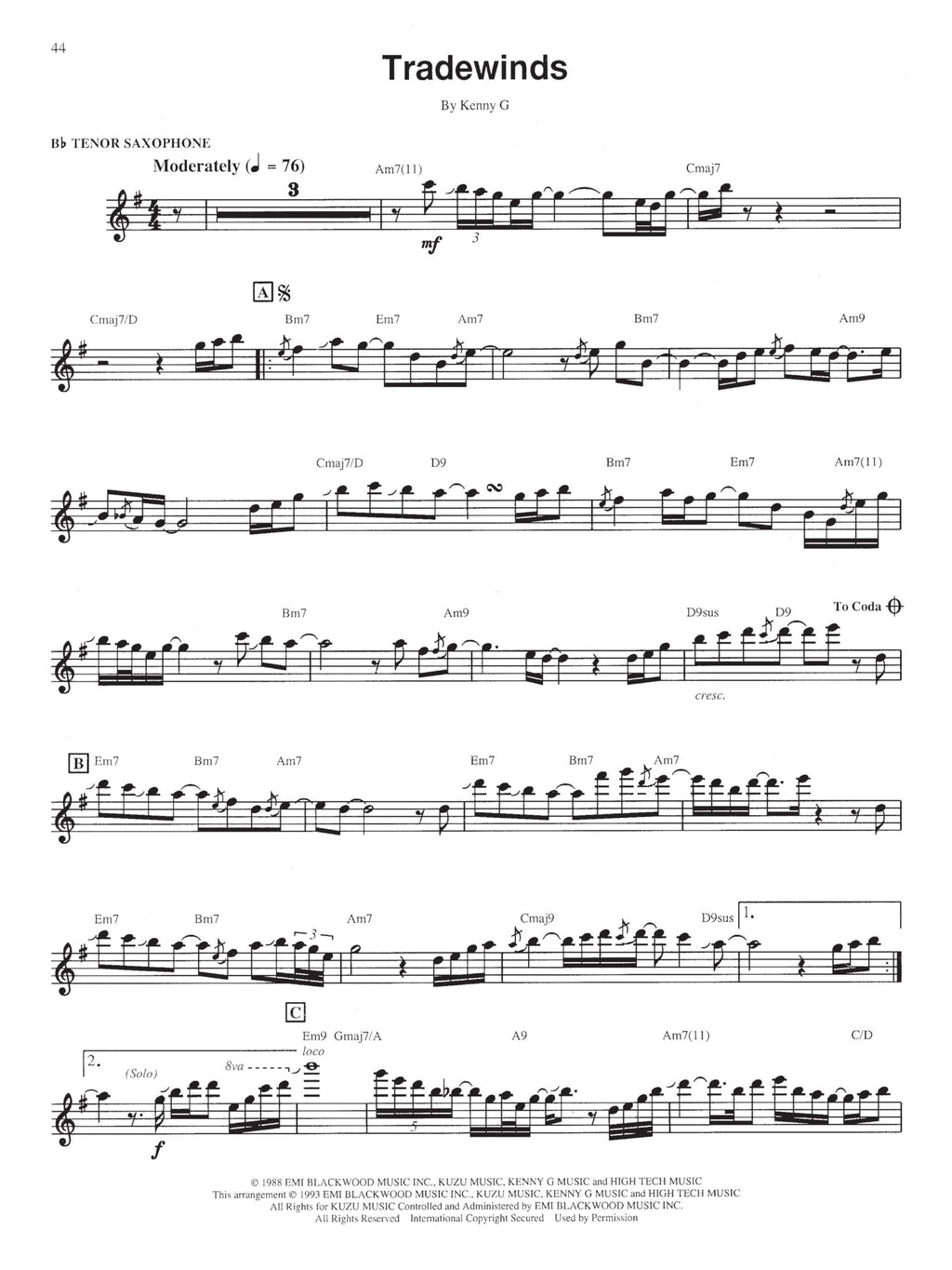 Saxophone Sheet Music Book M35811