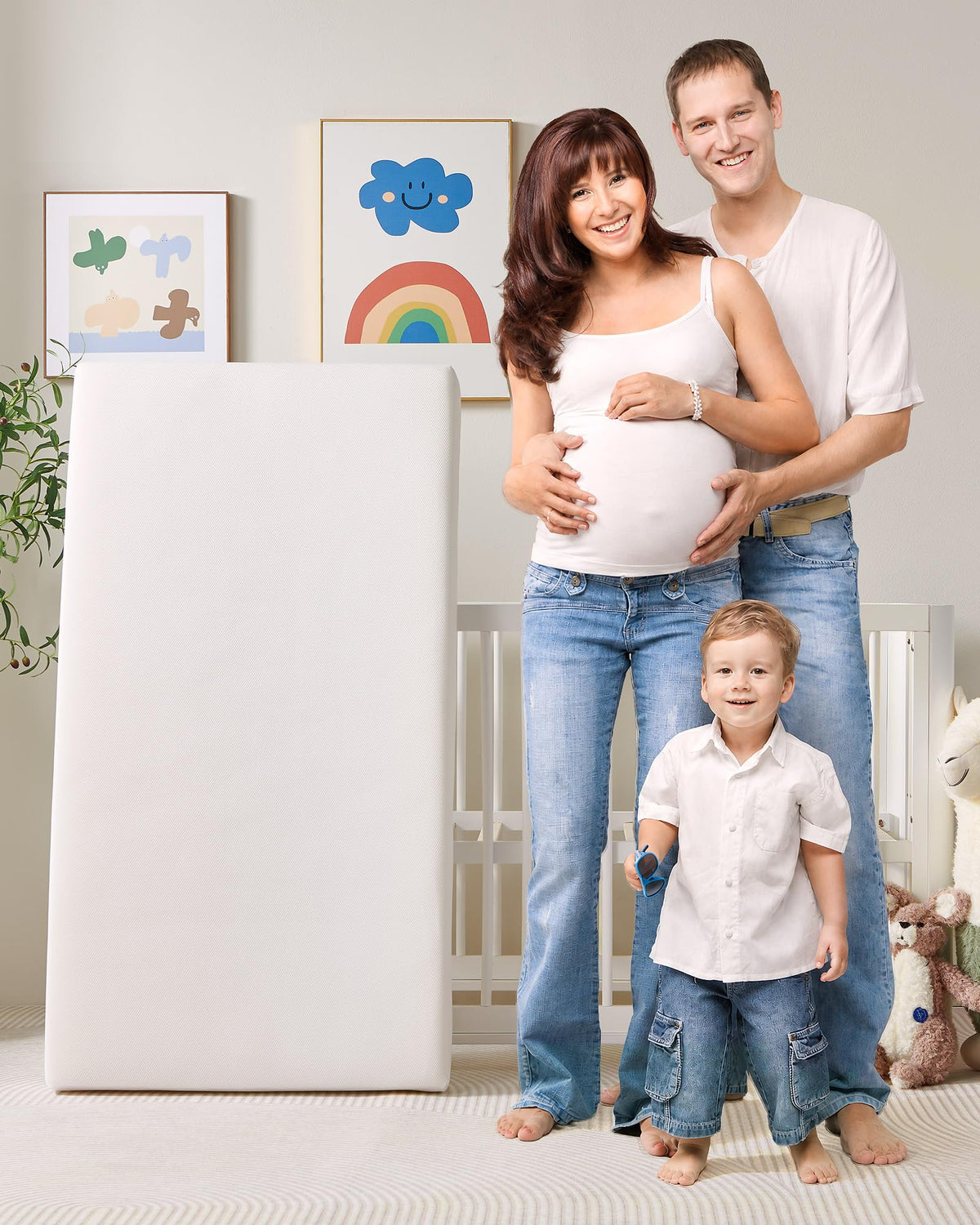 Breathable Standard Full Size Crib Mattress with Waterproof Machine Washable Cover S270