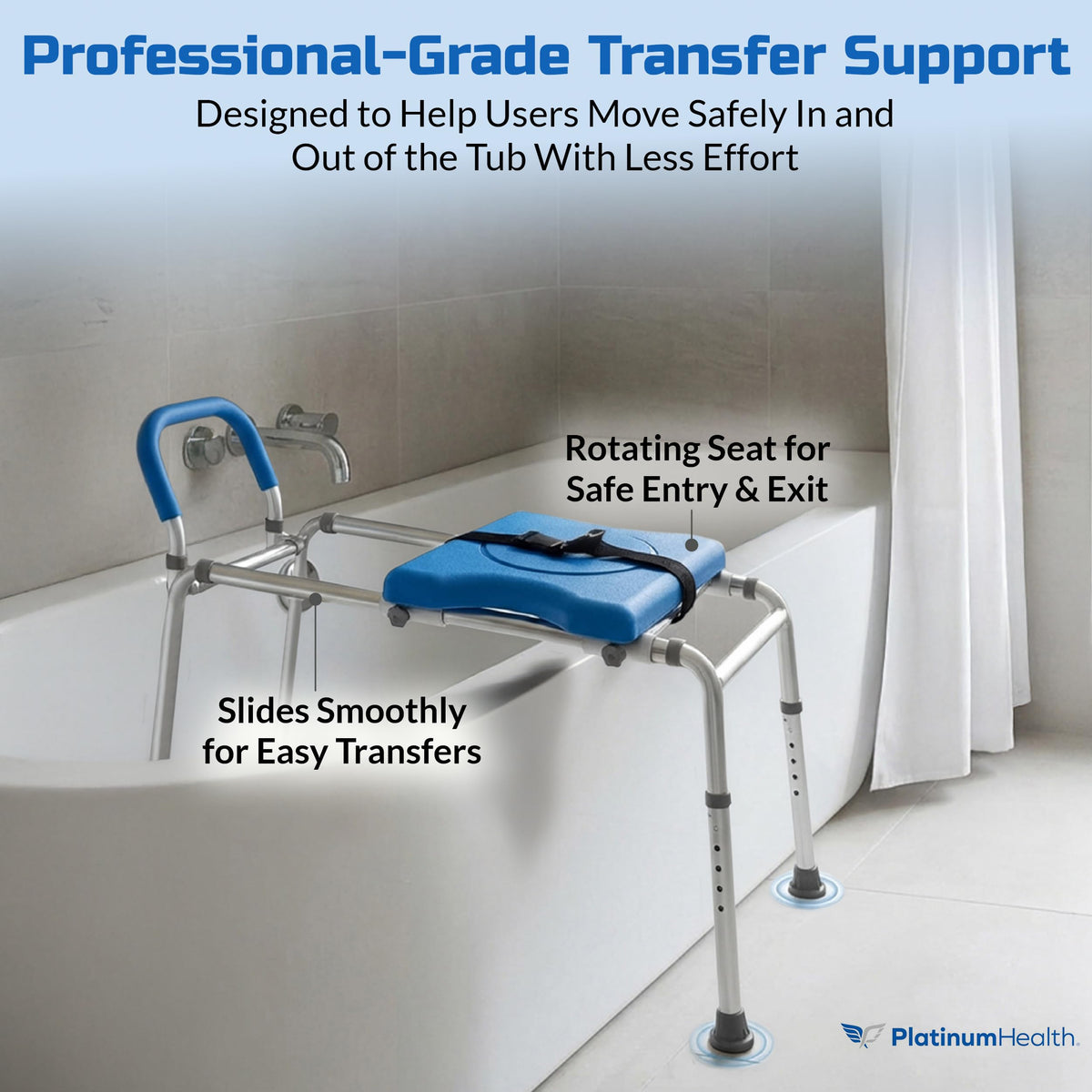 Sliding Transfer Bench with Rotating Seat V67978