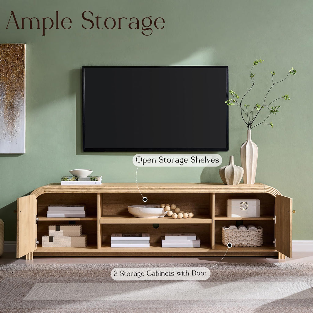 70" Fluted TV Stand with Storage B11611