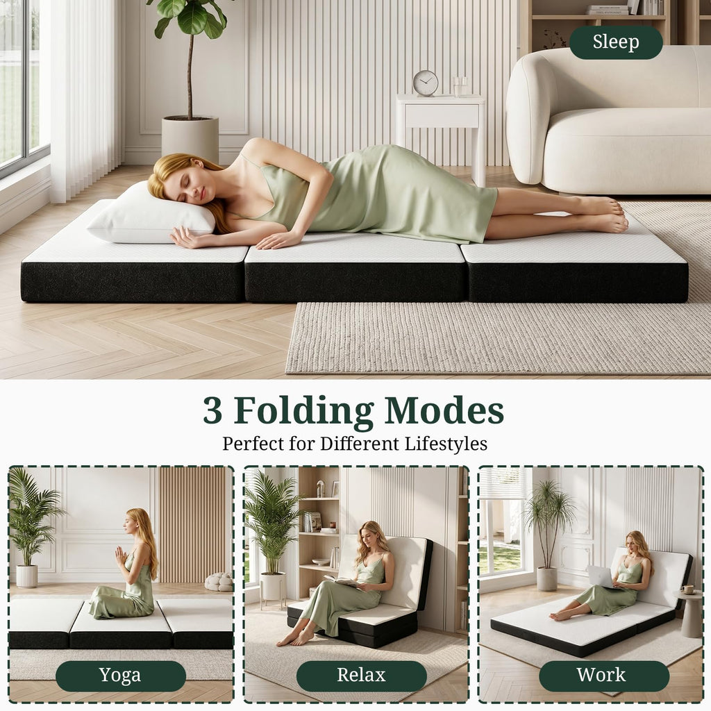 3 Inch Twin Tri-Fold Memory Foam Mattress F2876