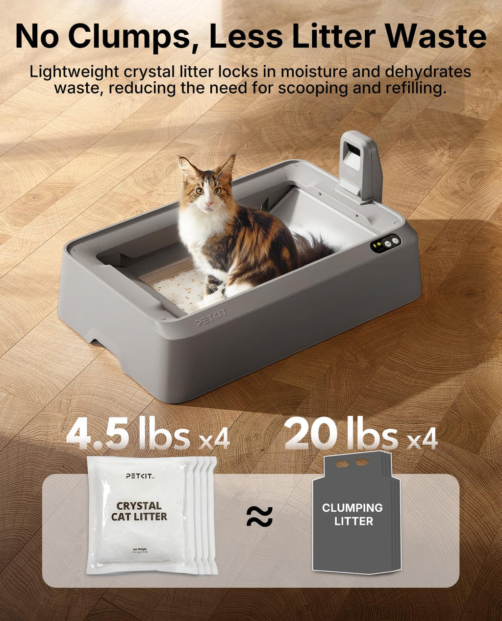 Cat Litter with Tray, 4.5 lb×4 Packs O530238