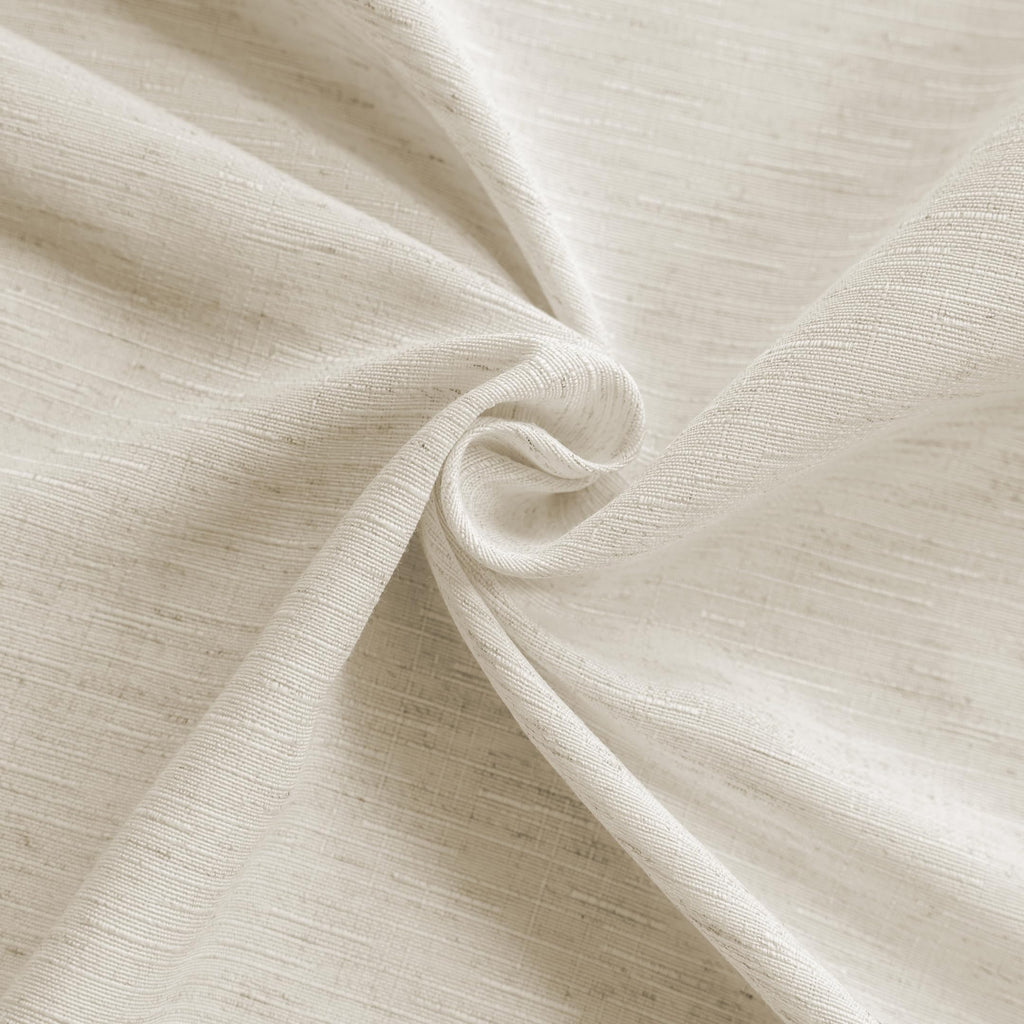 Natural Linen Curtains 90 Inches Long 2 Panels Black Grommets X400745