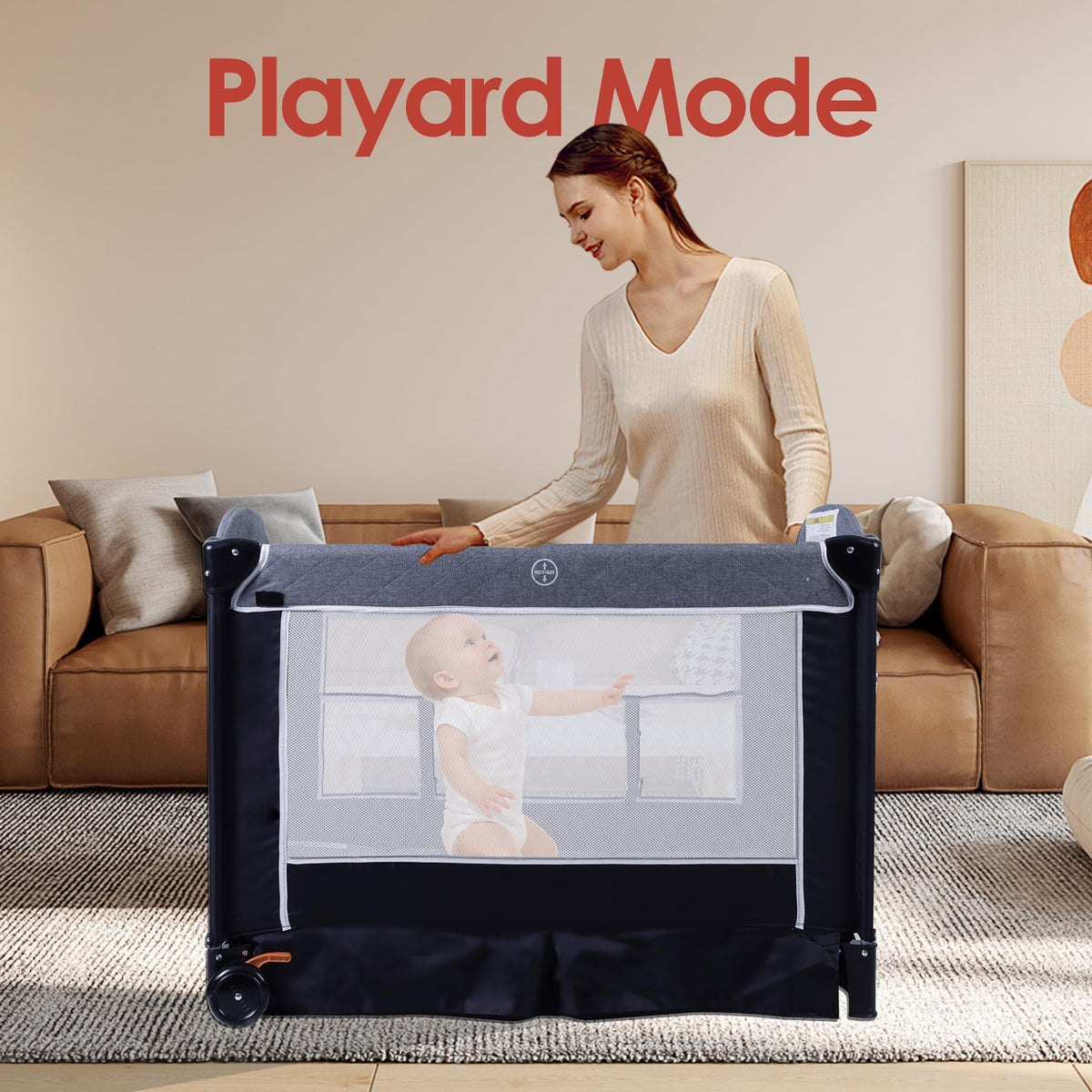 4 in 1 Portable Playard Baby Bassinet U4973