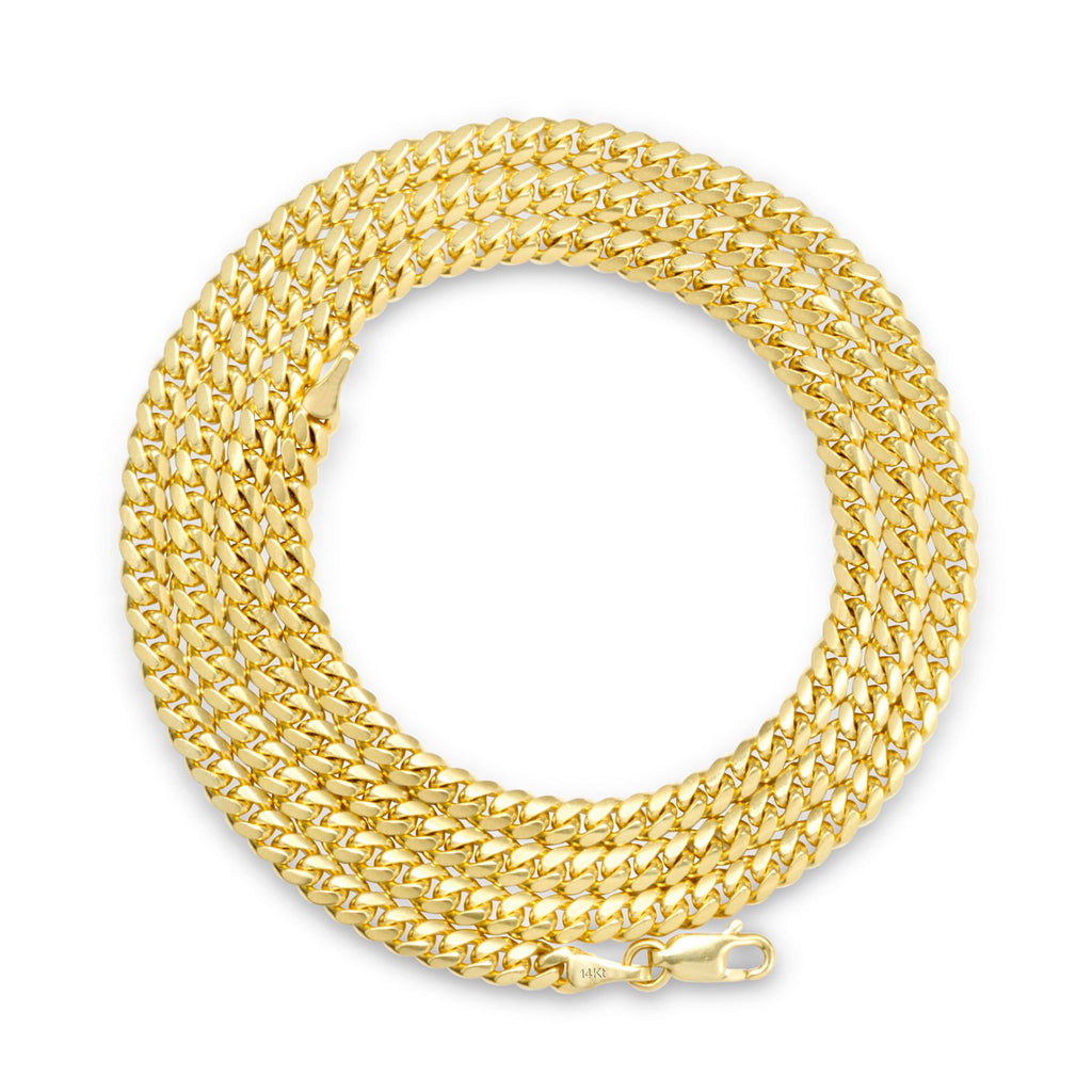 14k Yellow Gold Cuban Link Chain Necklace U807