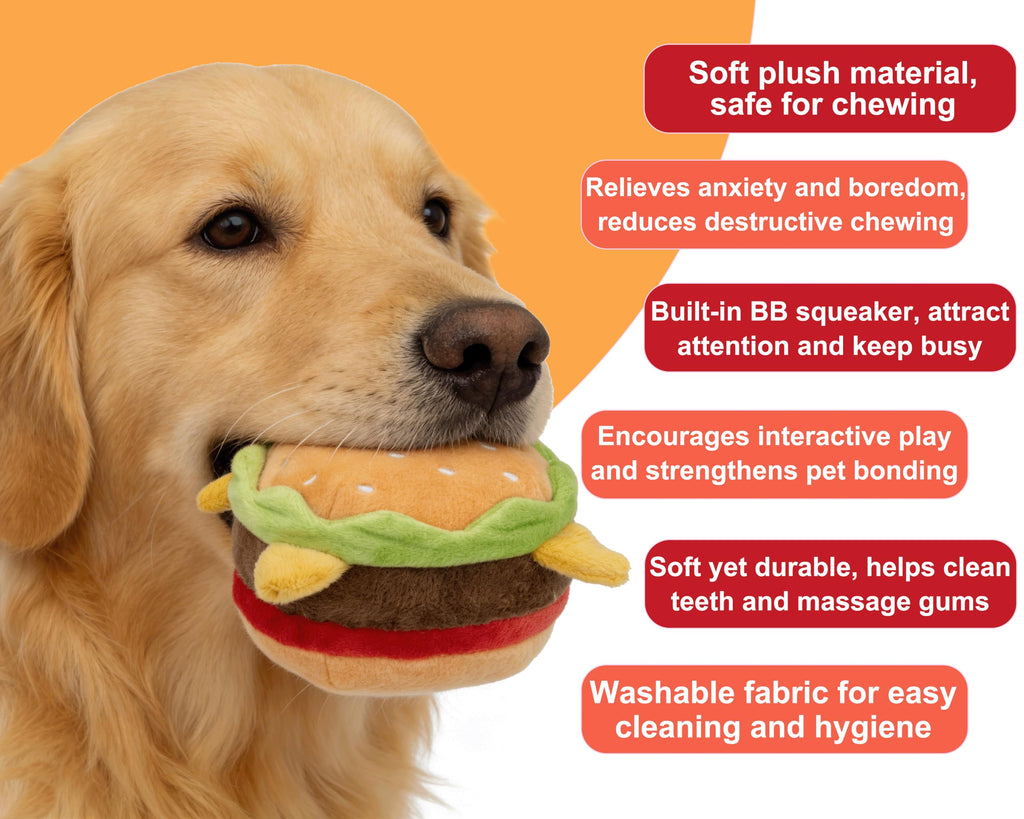 Plush Food Shaped Dog Toy with Squeaker I604