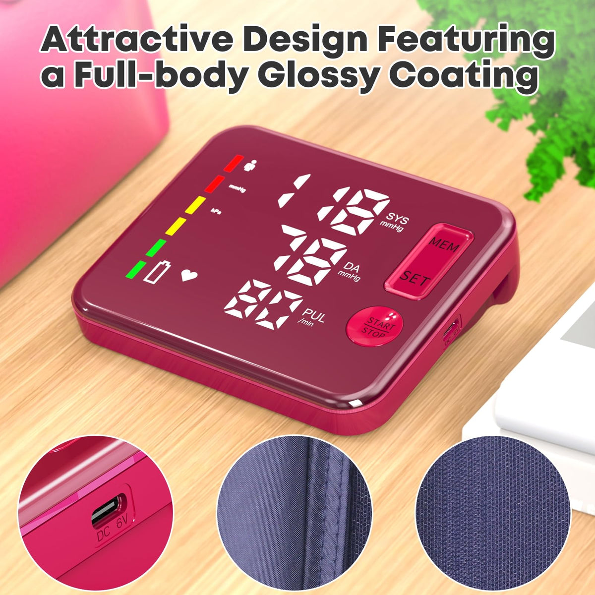 Blood Pressure Monitor Rechargeable Upper Arm E664722