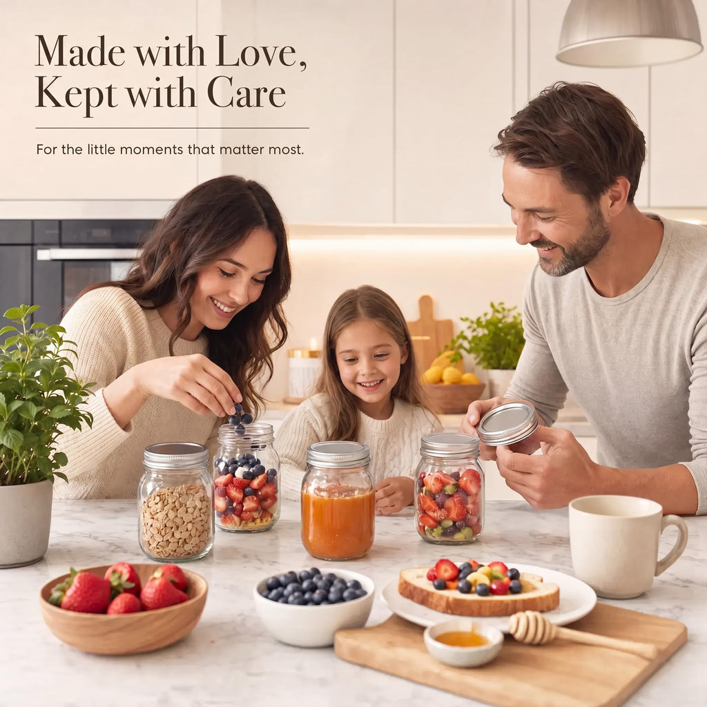 16 oz Clear Glass Mason Jars with Lids L393