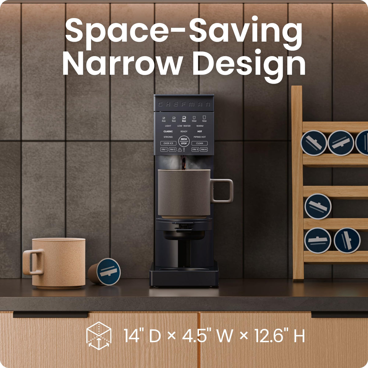 Single Serve Coffee Maker with Brew Strength Settings, 45 oz Removable Water Reservoir K85838