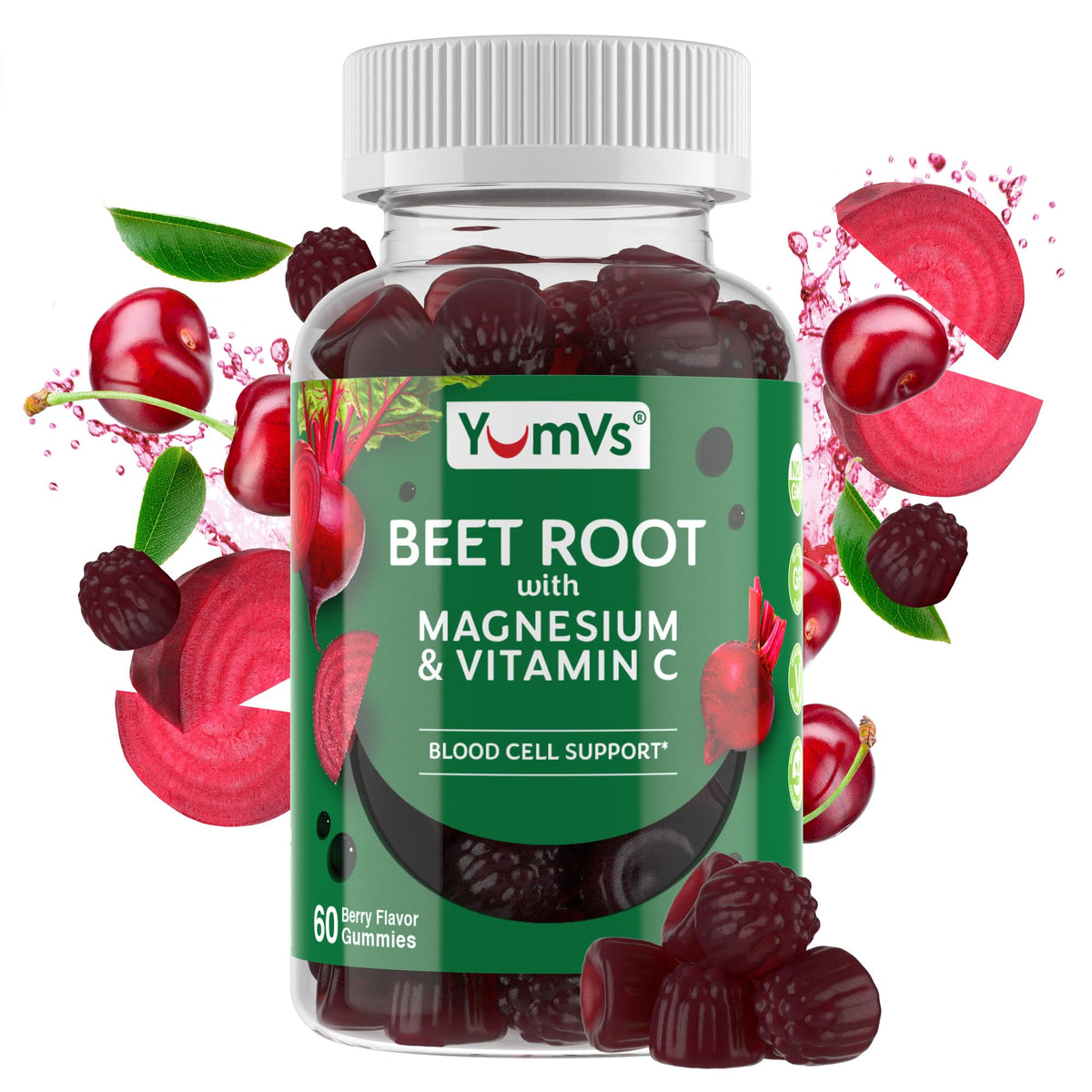 Beet Root Gummies with Magnesium & Vitamin C 60 Count R6243