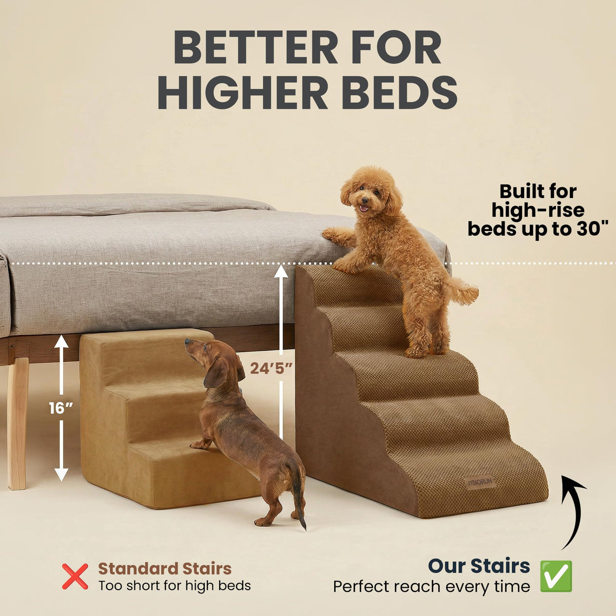 Dog Stairs for High Beds W675