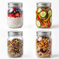 16 oz Clear Glass Mason Jars with Lids L393