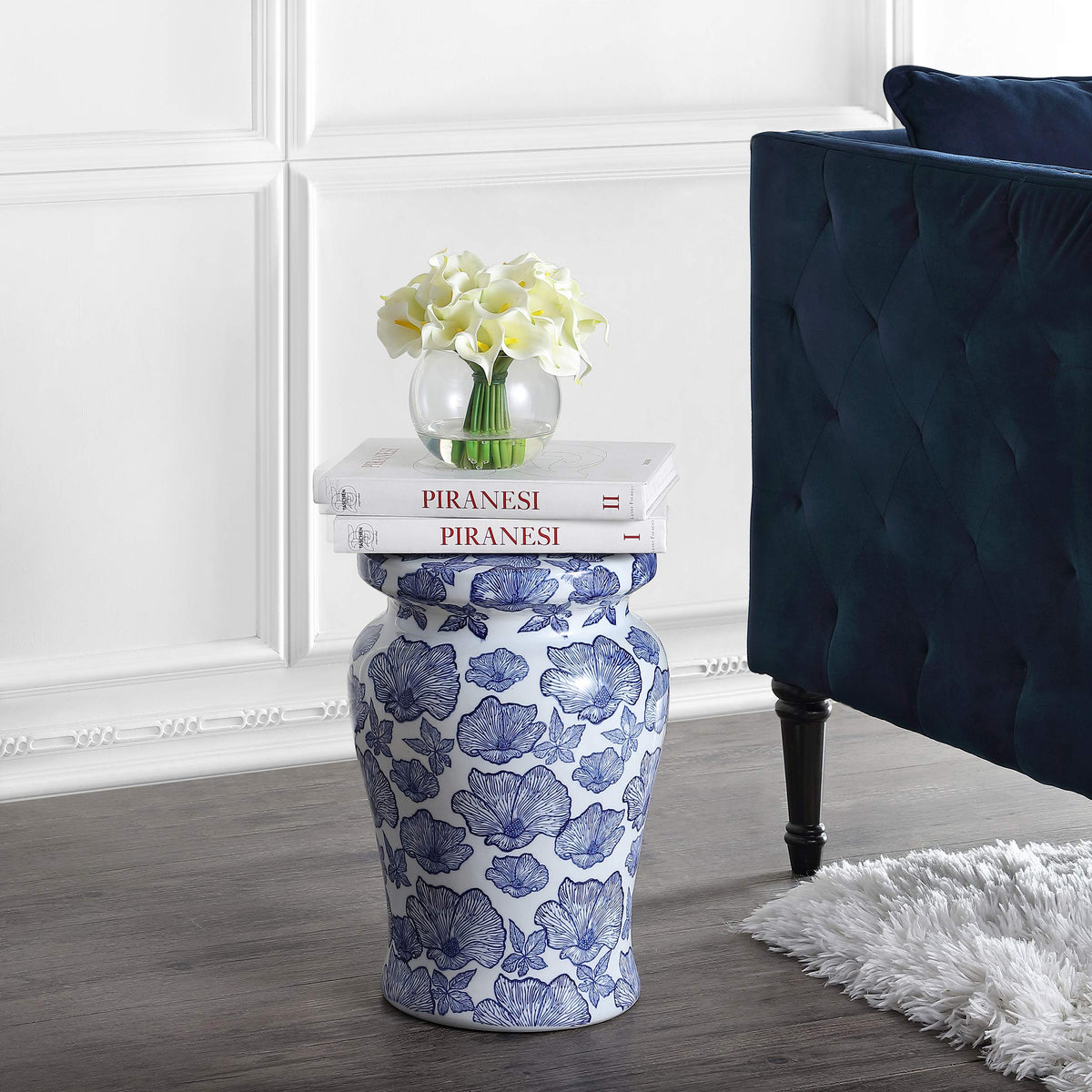 Ceramic Drum Garden Stool Side Table I448212