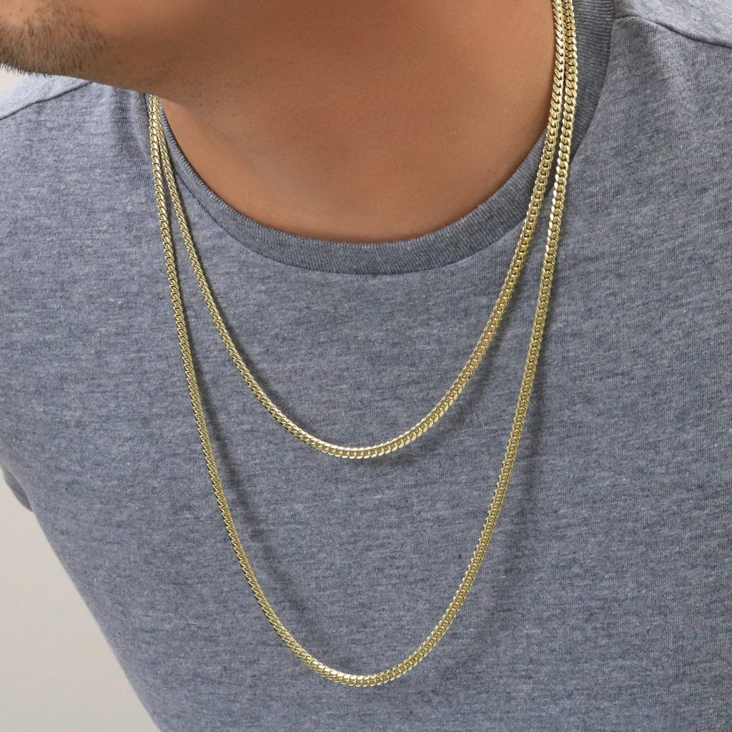 14k Yellow Gold Cuban Link Chain Necklace U807
