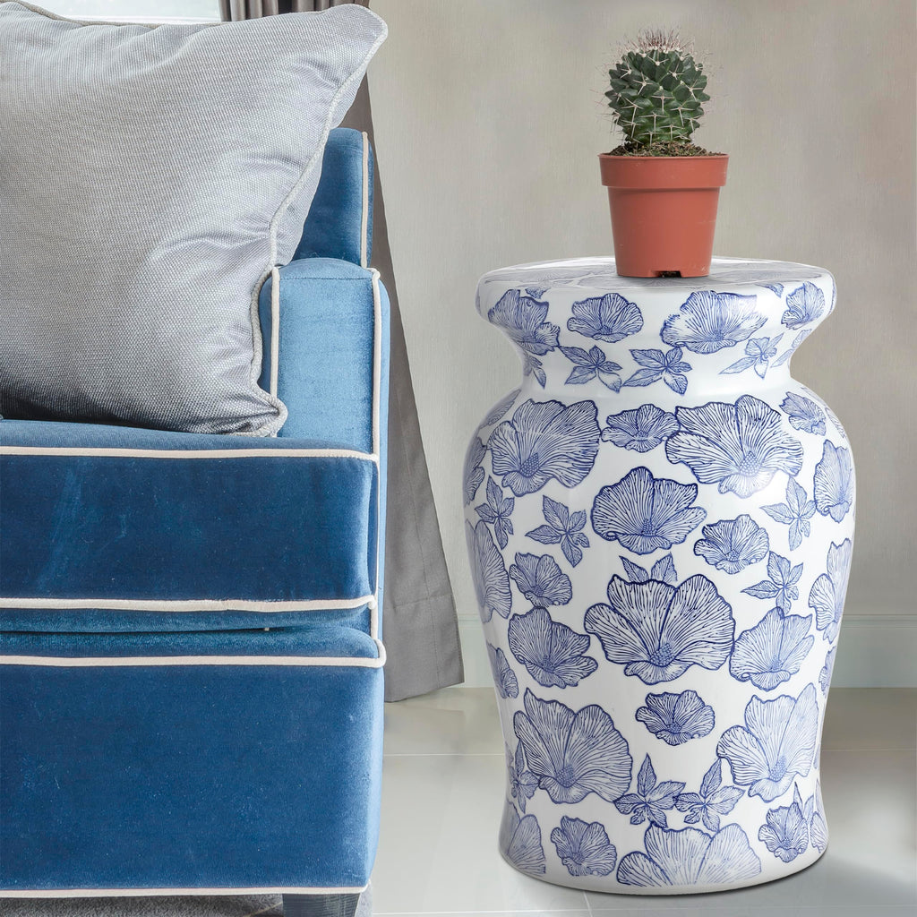 Ceramic Drum Garden Stool Side Table I448212