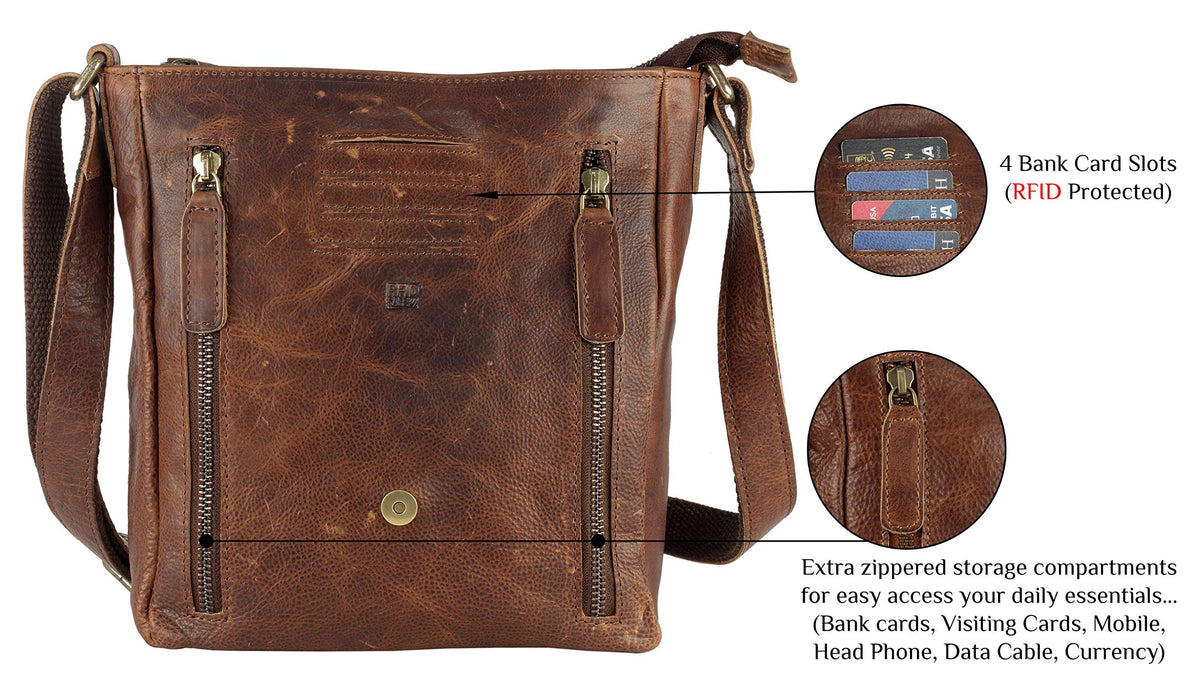 Genuine Leather Crossbody Purse and Handbags Z511
