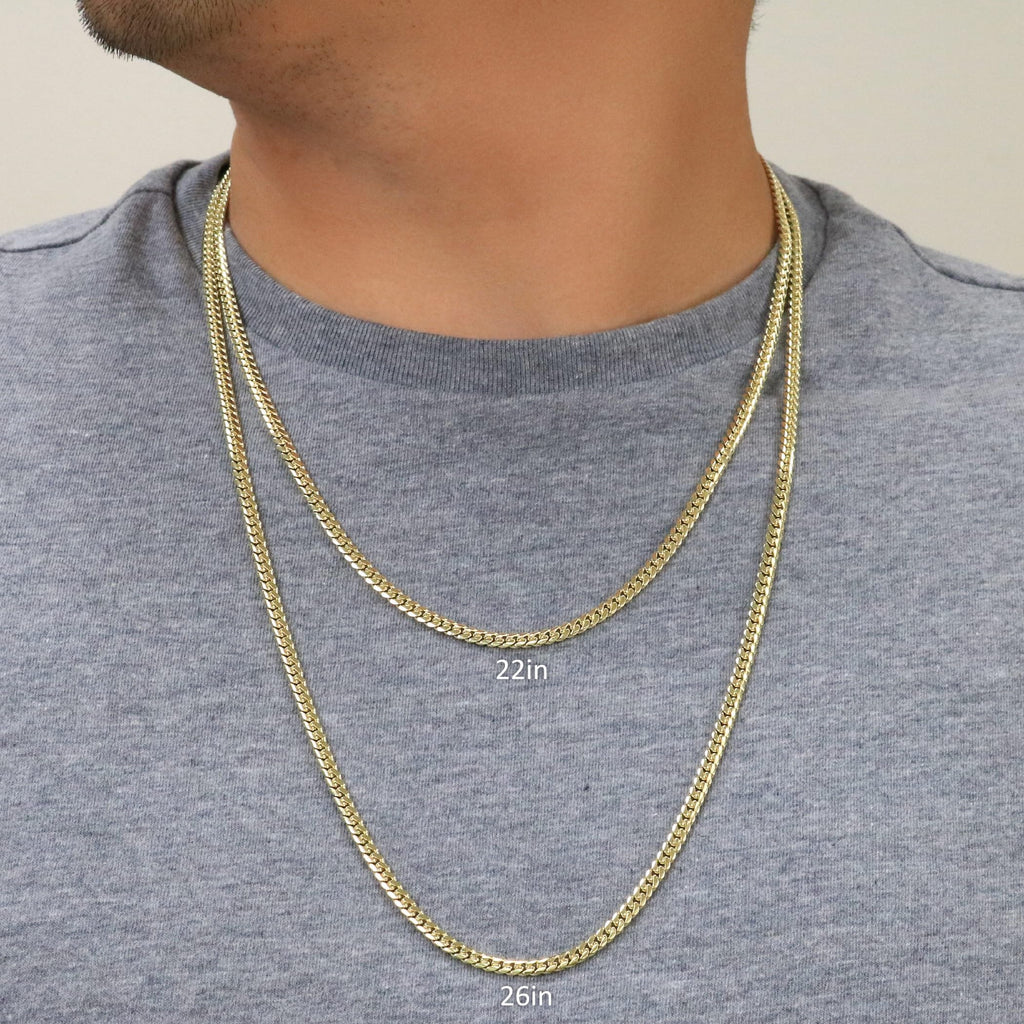 14k Yellow Gold Cuban Link Chain Necklace U807