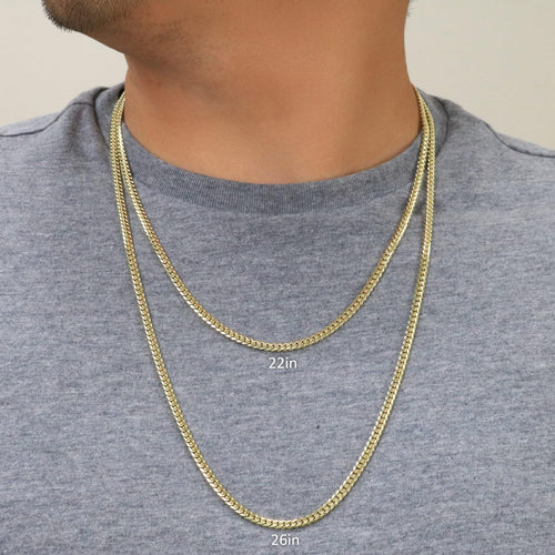 14k Yellow Gold Cuban Link Chain Necklace U807