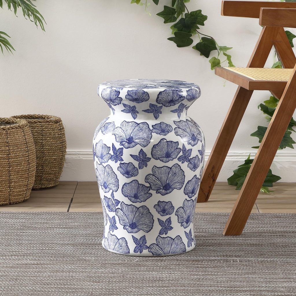 Ceramic Drum Garden Stool Side Table I448212